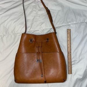 Design lab brown leather bag